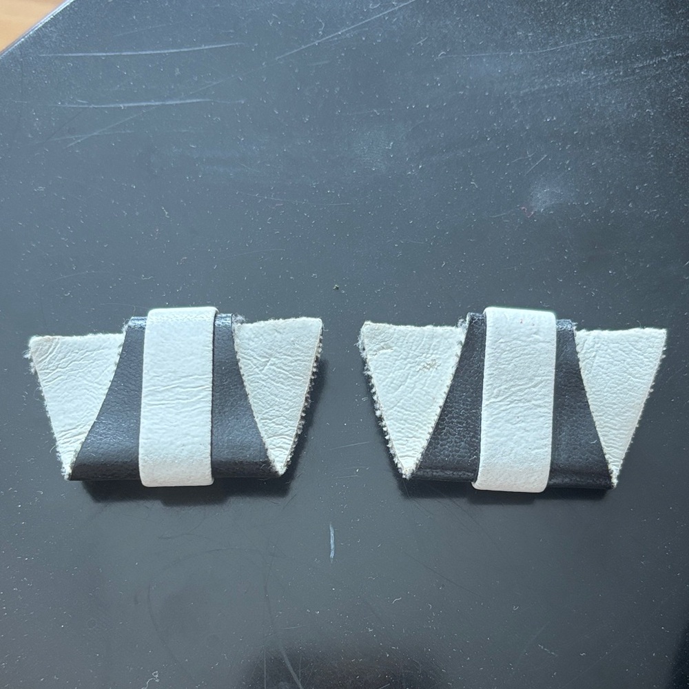 Black and White Geometric Shoe Clips